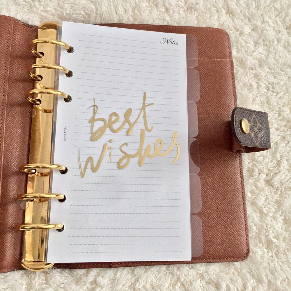 6 Transparent Dividers for Agenda Planner